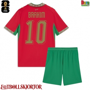 Marocko Brahim Diaz #10 Hemmakläder Barn VM 2026 Kortärmad (+ Korta byxor)